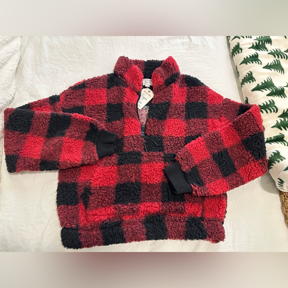 Buffalo Check Cropped Sherpa sz XS